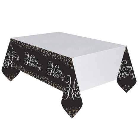Riethmüller Tafelkleed Happy Birthday Sparkling Goud 120x180cm | per stuk Riethmüller Tafelkleed Happy Birthday Sparkling Goud 120x180cm | per stuk
