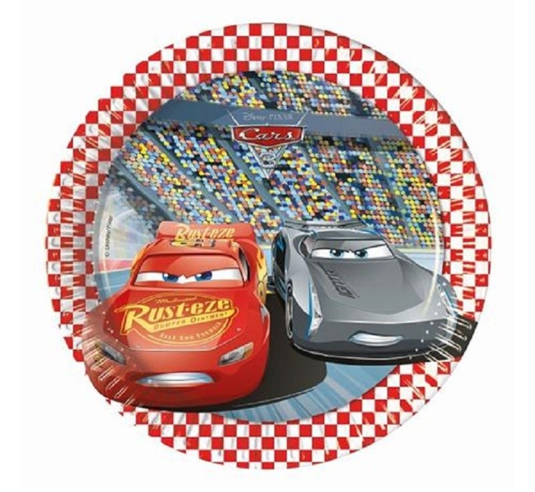 Procos Party Bord Cars 3 18cm | 8 stuks Procos Party Bord Cars 3 18cm | 8 stuks