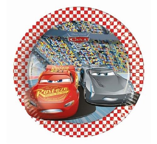 Procos Party Bord Cars 3 18cm | 8 stuks Procos Party Bord Cars 3 18cm | 8 stuks