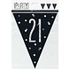 Flag Garland 21 Years Black Silver Glitz | 274cm