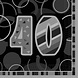 Unique Party Serviettes 40 ans Glitz Noir 33x33cm | 16 pièces Unique Party Serviettes 40 ans Glitz Noir 33x33cm | 16 pièces
