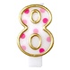 Haza - Witbaard Candle 8 speckled pink