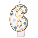 Haza - Witbaard Candle 6 speckled blue