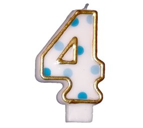 Haza - Witbaard Candle 4 speckled blue