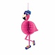 Flamant rose en nid d'abeille 58 cm