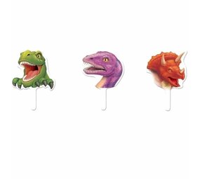 Creative Converting Dino Blast Cupcake Toppers 6,3cm | 12 stuks Creative Converting Dino Blast Cupcake Toppers 6,3cm | 12 stuks