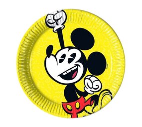 Procos Party Bord Mickey Mouse Cool 18cm | 8 stuks Procos Party Bord Mickey Mouse Cool 18cm | 8 stuks