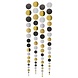 Hangdecoratie Cirkels goud-zilver-zwart | 4 stuks Hangdecoratie Cirkels goud-zilver-zwart | 4 stuks