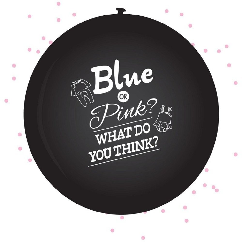 Blue or Pink Balloon Gender Reveal Girl 1 piece