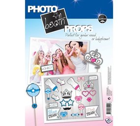 Haza - Witbaard Photo Booth Props Gender reveal 20 stuks Haza - Witbaard Photo Booth Props Gender reveal 20 stuks