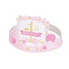 Unique Party Tiara hoedje goud-roze 1st birthday 8 stuks Unique Party Tiara hoedje goud-roze 1st birthday 8 stuks