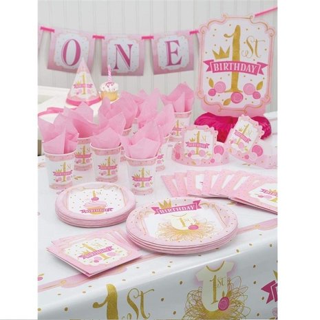 Letterslinger goud- roze ONE Letterslinger goud- roze ONE