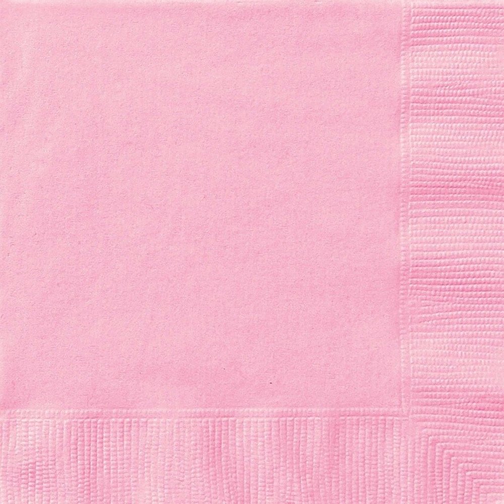Unique Party Lichtroze Servetten 33x33cm | 20 stuks Unique Party Lichtroze Servetten 33x33cm | 20 stuks