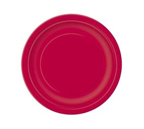 Unique Party Rode Borden 18cm | 8 stuks