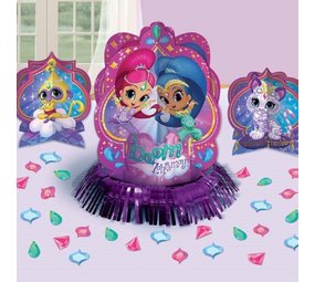 Tafel decoratie set Shimmer & Shine met confetti.