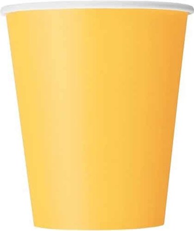 Unique Party Sunflower Yellow Cups 270ml | 14 pieces