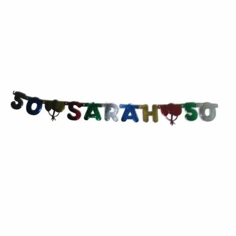 Haza - Witbaard Letterslinger Sarah 50 gekleurd