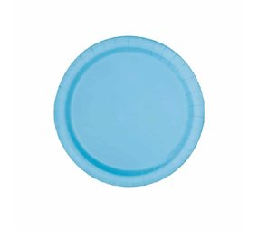 Unique Party Bord poederblauw 18cm | 20 stuks Unique Party Bord poederblauw 18cm | 20 stuks