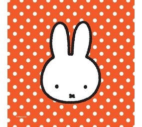 Haza - Witbaard Serviettes de table Miffy « Fête » 25 x 25 cm | 20 pièces