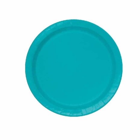 Unique Party Assiettes bleu turquoise des Caraïbes 23 cm | 8 pièces Unique Party Assiettes bleu turquoise des Caraïbes 23 cm | 8 pièces