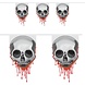 Girlande mit blutigem Totenkopfmotiv | 6 m