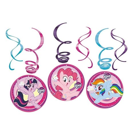 Riethmüller Decoratie Swirls My Little Pony 61cm | 6 stuks Riethmüller Decoratie Swirls My Little Pony 61cm | 6 stuks