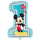 Anagram Mickey-Mouse-Folienballon, 1 Jahr | 76 cm
