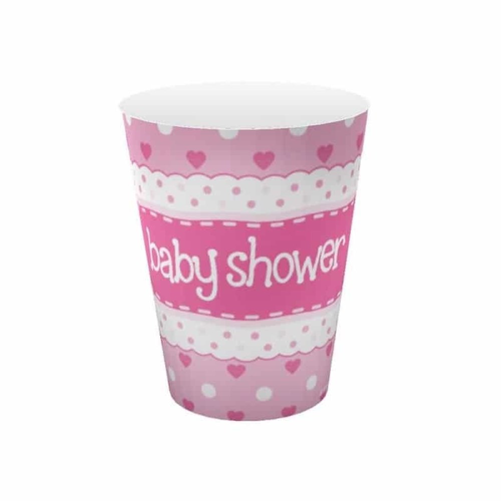 Baby Shower Cup Pink | 8 pieces