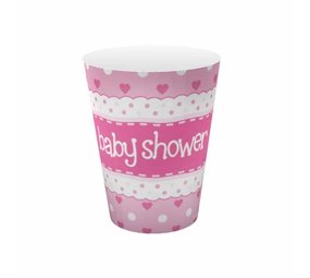 Babypartybecher Rosa | 8 Stück