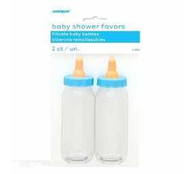 Unique Party Babyflesje Blauw 12,7cm | 2 stuks Unique Party Babyflesje Blauw 12,7cm | 2 stuks