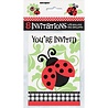 Invitation Coccinelles Vivantes rouge 8 pièces Invitation Coccinelles Vivantes rouge 8 pièces