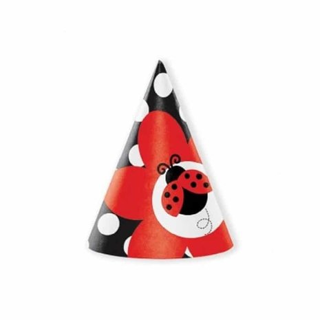 Chapeau fantaisie coccinelle 8 pièces