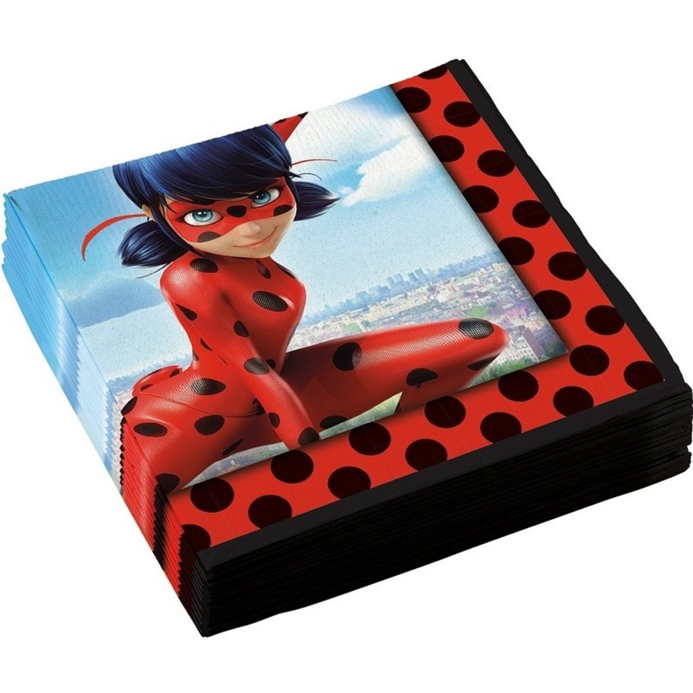 Riethmüller Miraculous Ladybug Servietten 33x33cm | 20 Stück