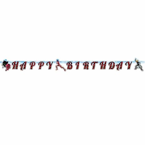Riethmüller Miraculous Ladybug Happy Birthday Letterslinger 15x200cm | per stuk Riethmüller Miraculous Ladybug Happy Birthday Letterslinger 15x200cm | per stuk
