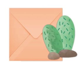 Llama party invitations 6 pieces