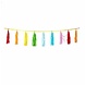 Colored paper tassel garland 3 meters Colored paper tassel garland 3 meters