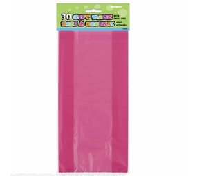 Unique Party Cello Party Bags Fuchsia 28x13cm | 30 pieces