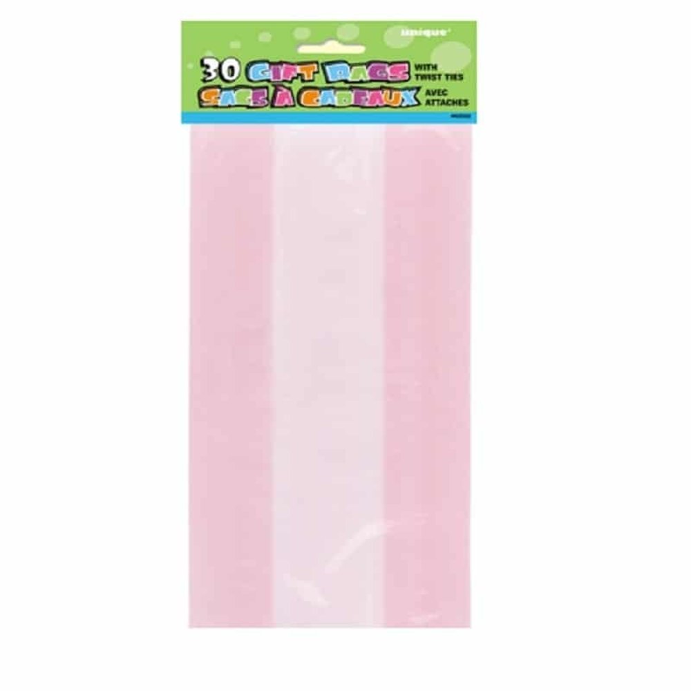 Unique Party Cellophan-Partytüten, rosa, 28 x 13 cm | 30 Stück
