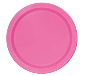 Unique Party Pink Plates 23cm | 16 pieces