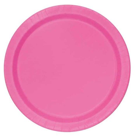 Unique Party Pink Plates 23cm | 16 pieces