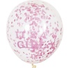 Konfetti-Ballon „Es ist ein Mädchen“ | 6 Stück Konfetti-Ballon „Es ist ein Mädchen“ | 6 Stück