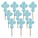 Communion Cross Picks Blue 36 pieces
