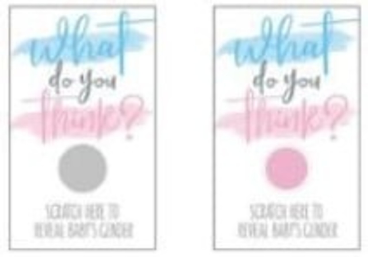 Gender Reveal Scratch Cards Girl | 10 pieces