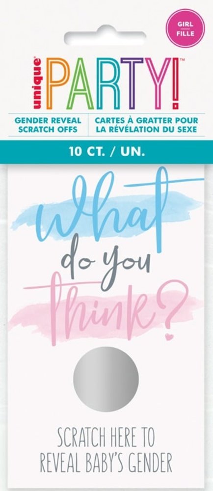 Gender Reveal kraskaarten Meisje | 10 stuks Gender Reveal kraskaarten Meisje | 10 stuks