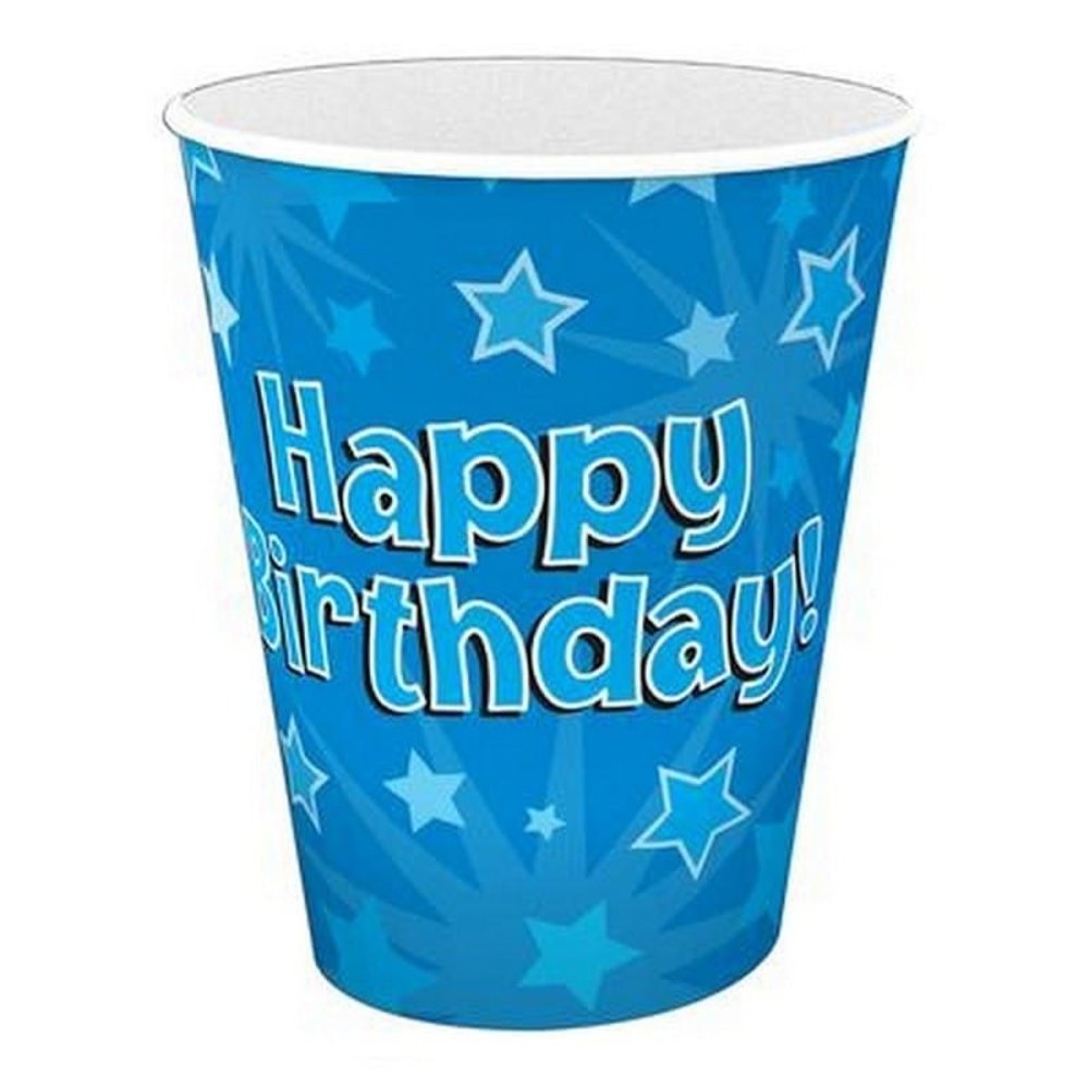 Alles Gute zum Geburtstag! Blaue Tasse mit Sternen | 8 Stück
