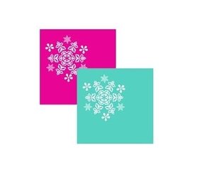 Procos Party Serviettes Flocon de Neige 33x33cm | 16 pièces