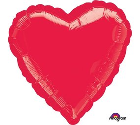 WeFiesta Folie ballon hart rood 45cm Leeg WeFiesta Folie ballon hart rood 45cm Leeg