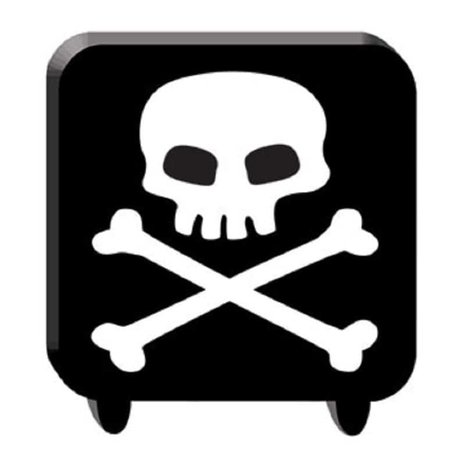 Tuf-Tuf Totenkopfkerze 7x7cm | pro Stück