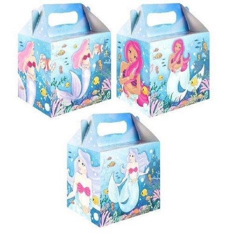 Henbrandt Mermaid Party Favor Box 14x9.5x18cm | 12 pieces