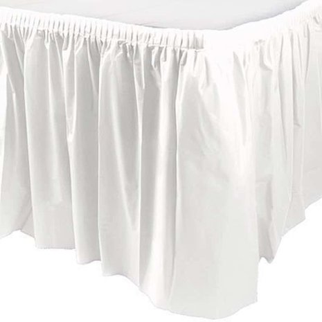 Unique Party White Table Skirt 73cmx426cm | per piece